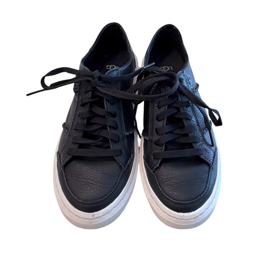 UGG Australia Alameida Lace Sneaker Women's Size 6 Black Leather Comfort Trainer